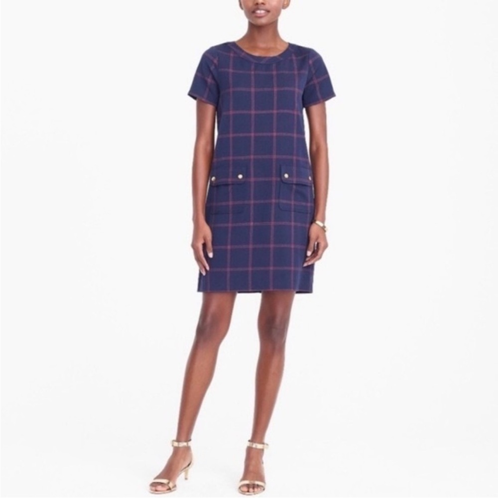 J. Crew Factory Plaid Shift Dress